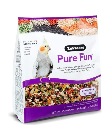 ZuPreem Pure Fun Enriching Variety Mix Bird Food for Medium Birds - 2 lbs