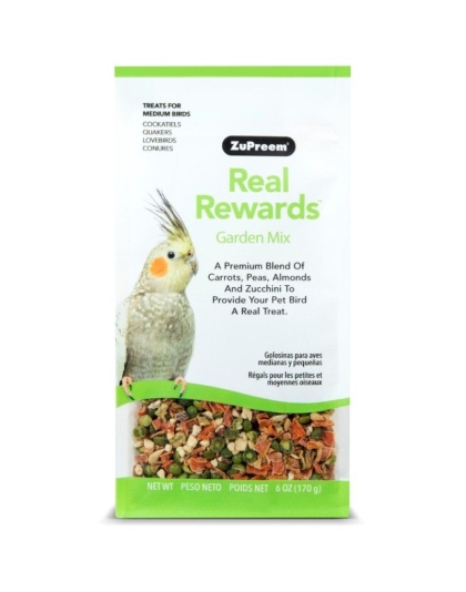 ZuPreem Real Rewards Garden Mix Treats for Medium Birds - 6 oz