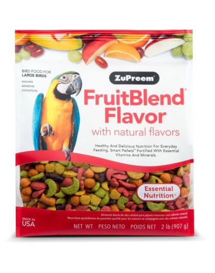 ZuPreem FruitBlend Flavor Bird Food for Large Birds - Large (2 lbs)