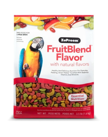 ZuPreem FruitBlend Flavor Bird Food for Large Birds - Large (3.5 lbs)