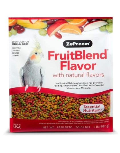 ZuPreem FruitBlend Flavor Bird Food for Medium Birds - 2 lbs