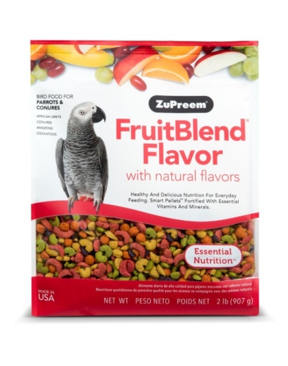 ZuPreem FruitBlend Flavor Bird Food for Parrots & Conures - 2 lbs