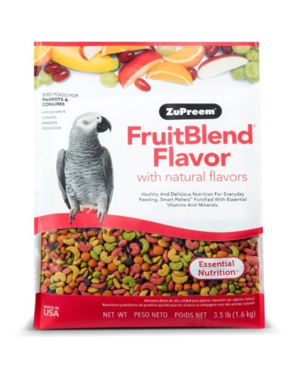 ZuPreem FruitBlend Flavor Bird Food for Parrots & Conures - 3.5 lbs