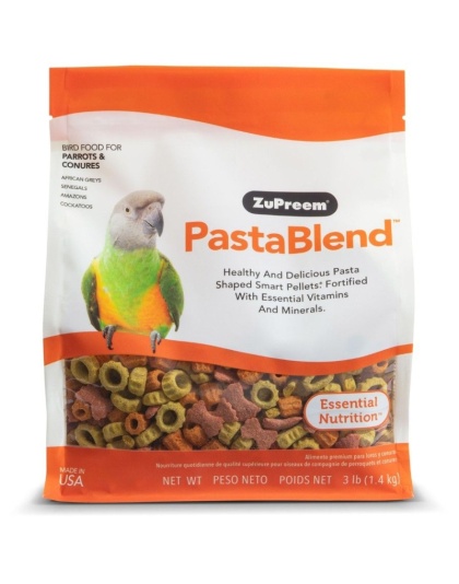 ZuPreem PastaBlend Pellet Bird Food for Parrot and Conure - 3 lbs
