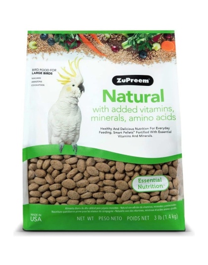 ZuPreem Natural Blend Bird Food - Large Parrot - Large (3 lbs)