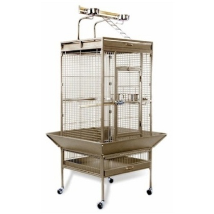 Medium Wrought Iron Select Bird Cage - Black